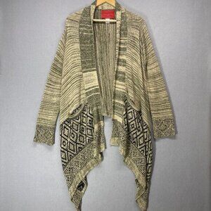 Akira Chicago Sweater Cardigan Womens Large Waterfall Boho Southwestern Soft